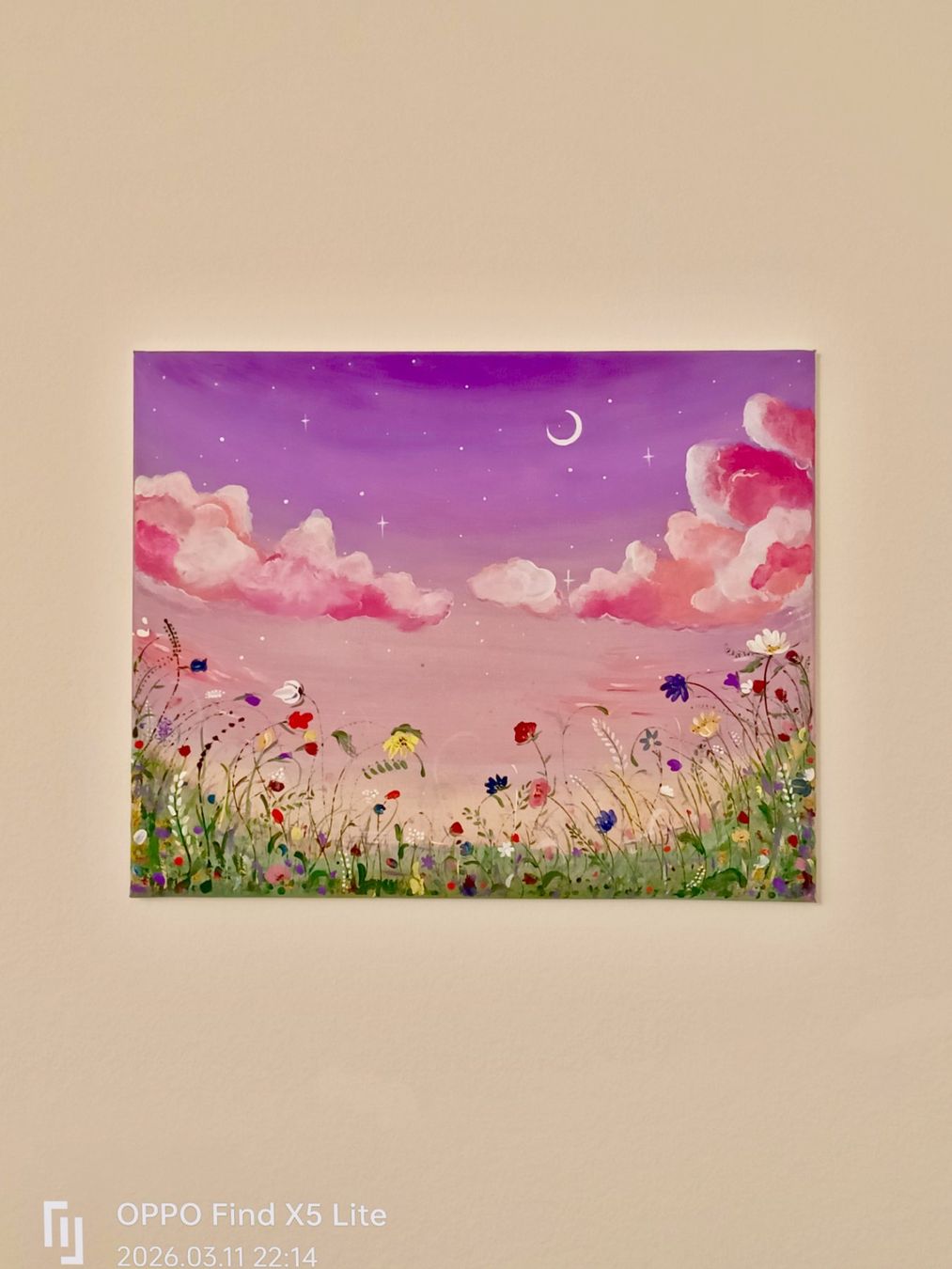 Gemälde: Violetter Nachthimmel – Acrylbild – Neu und originalverpackt aus Luzern von liy_2xms