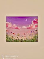 Violetter Nachthimmel – Acrylbild