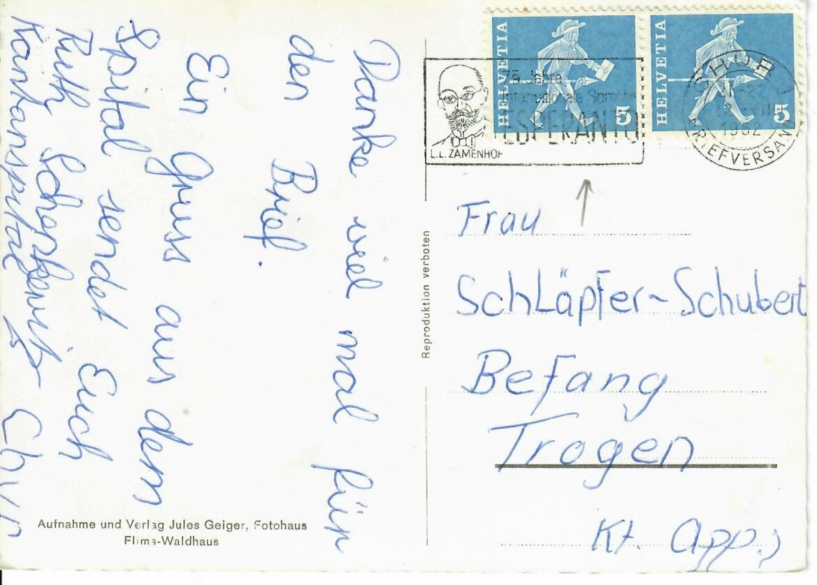 Cartoline postali: Chur – Usato da Hochdorf venduto da Ziegel-16 1