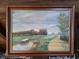 Peinture à l'huile hollandaise - paysage