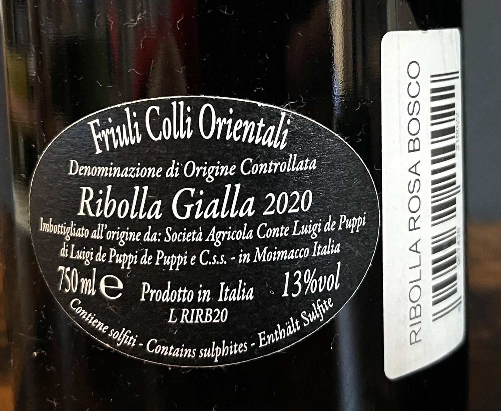 Wein: 2 x Rosa Bosco - Ribolla Gialla - 2020 – Neu und originalverpackt aus Oftringen von Vucki 2