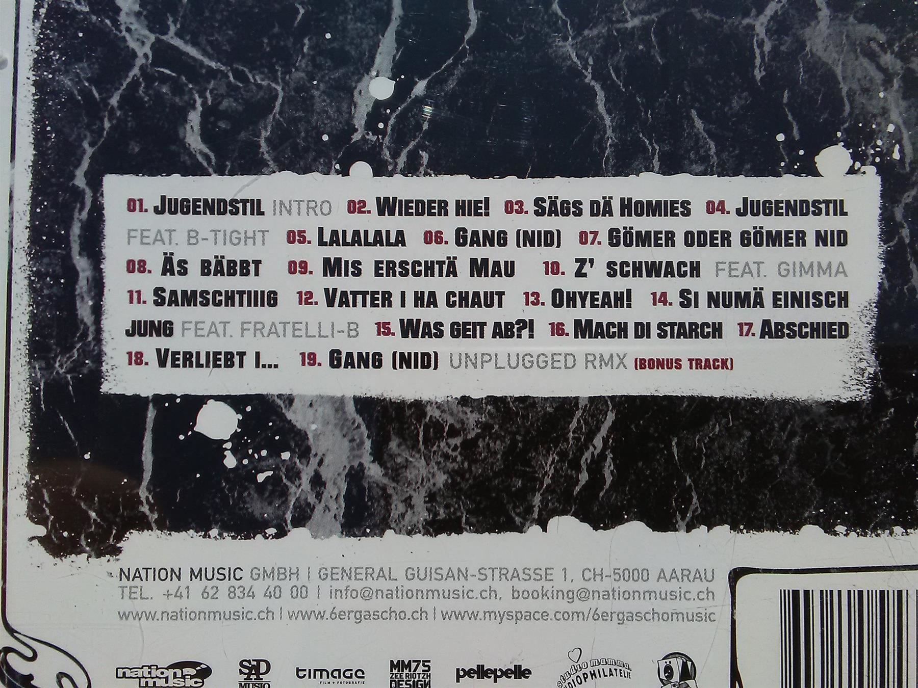 CDs: 6er Gascho: Jugendstil   (Schweizer-Rap) – Gebraucht aus St. Gallen von elk2020 2