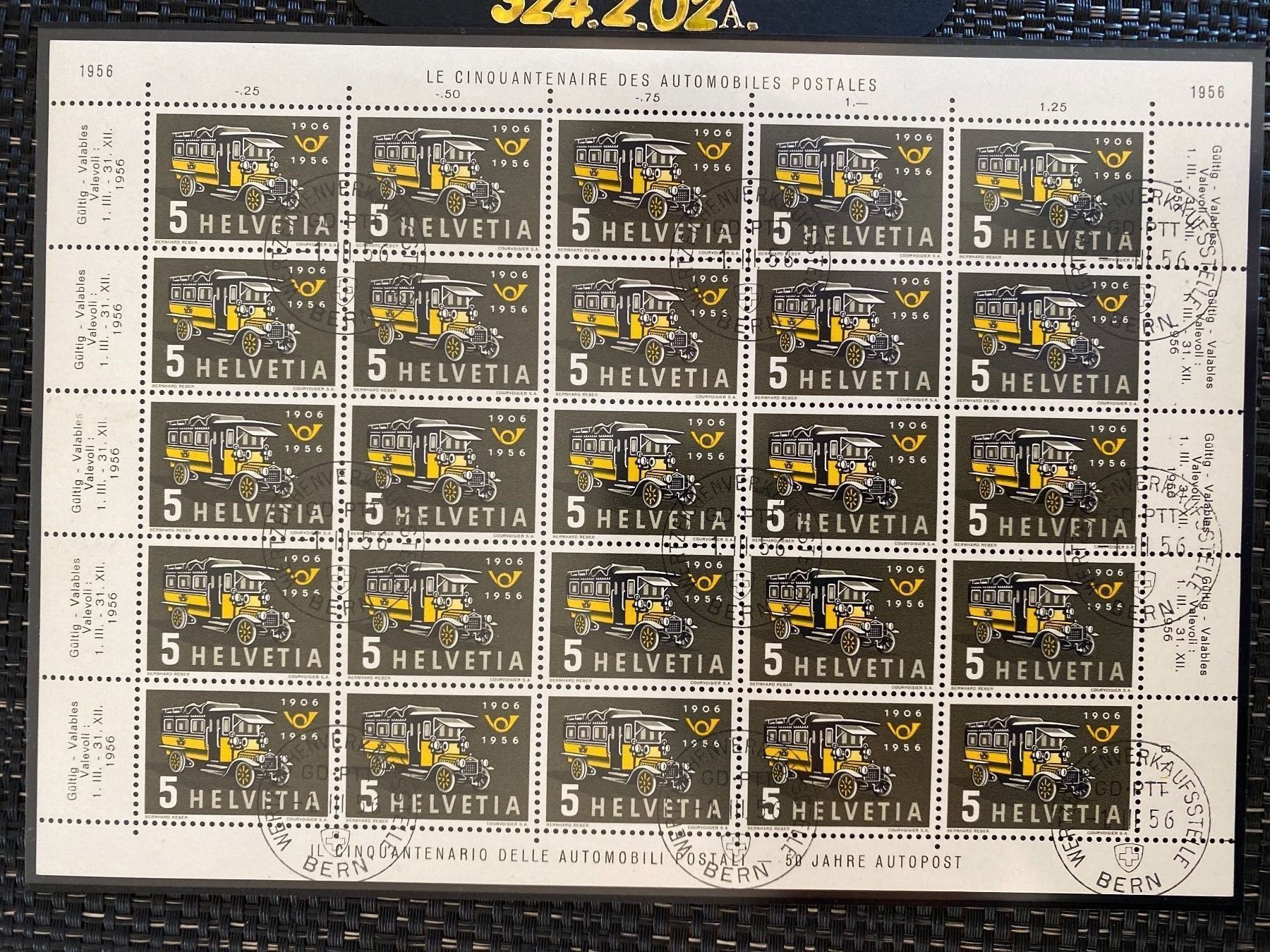 Tutti i francobolli: 1956 Nr 324 623 Bogen div. Plattenfehler Schweiz postfrisch – Nuovo (secondo la descrizione) da Wil SG venduto da Chefsugus 1