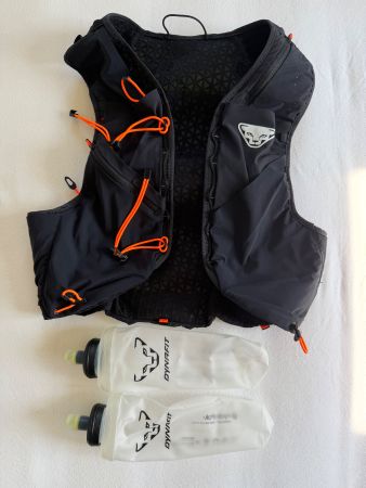 Dynafit Alpine 15 Laufweste schwarz Grösse M mit Flasks