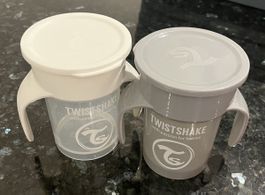 NEW - Twistshake Cups 2 pack grey white