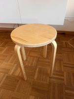 Vintage IKEA Hocker Frosta Birke Holz rund gebraucht Zustand