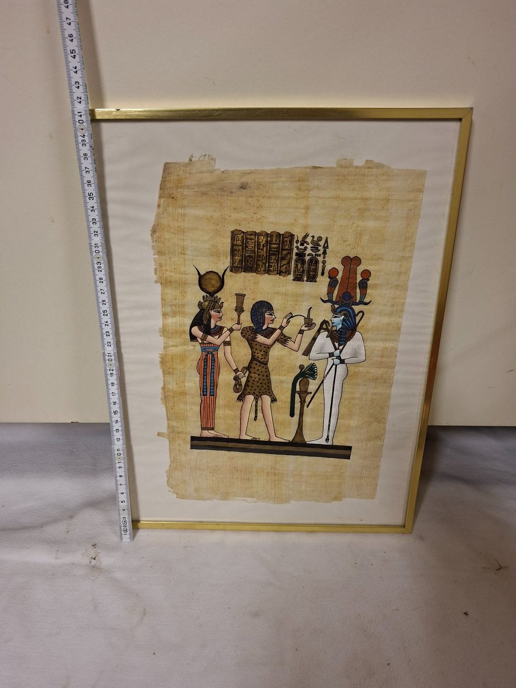 Foto & Immagini: Antikes Papyrusbild, Ägyptische Kunst, – Usato da Schaffhausen venduto da meteor7 3
