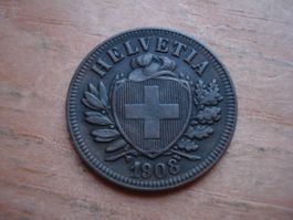 (W5) 2 Rappen 1908