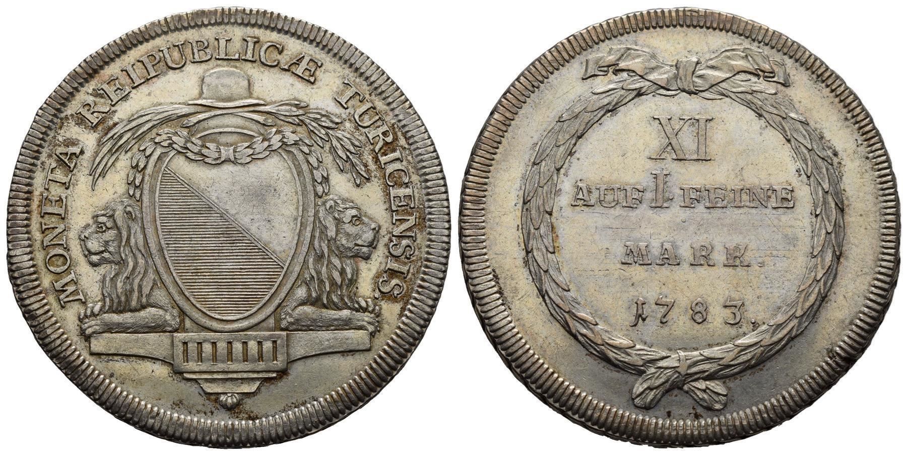 Tutti le monete: Zürich Taler 1783  /114/ – Usato da Trimbach venduto da Solothurn1