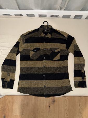 Chemise jaune noir carreaux XL