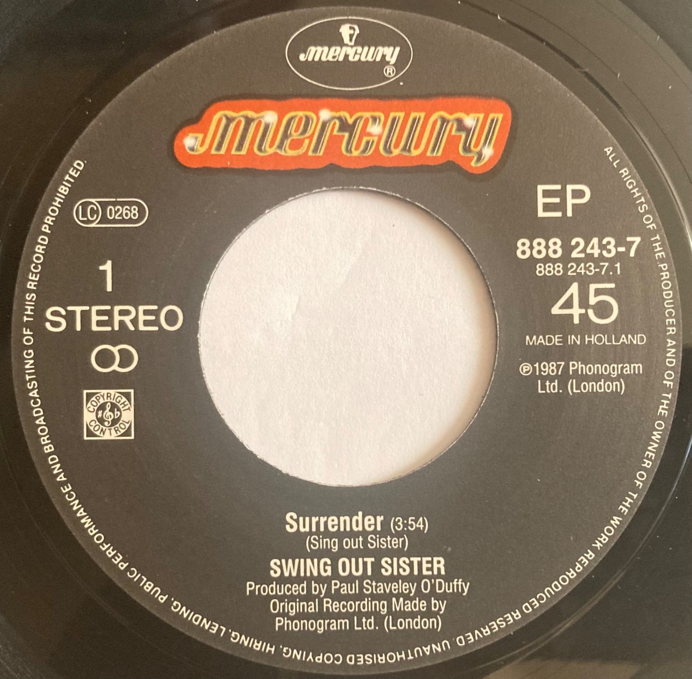 Dischi in vinile: SWING OUT SISTER - SURRENDER – Usato da Poliez-Pittet venduto da Newtown-Records 2