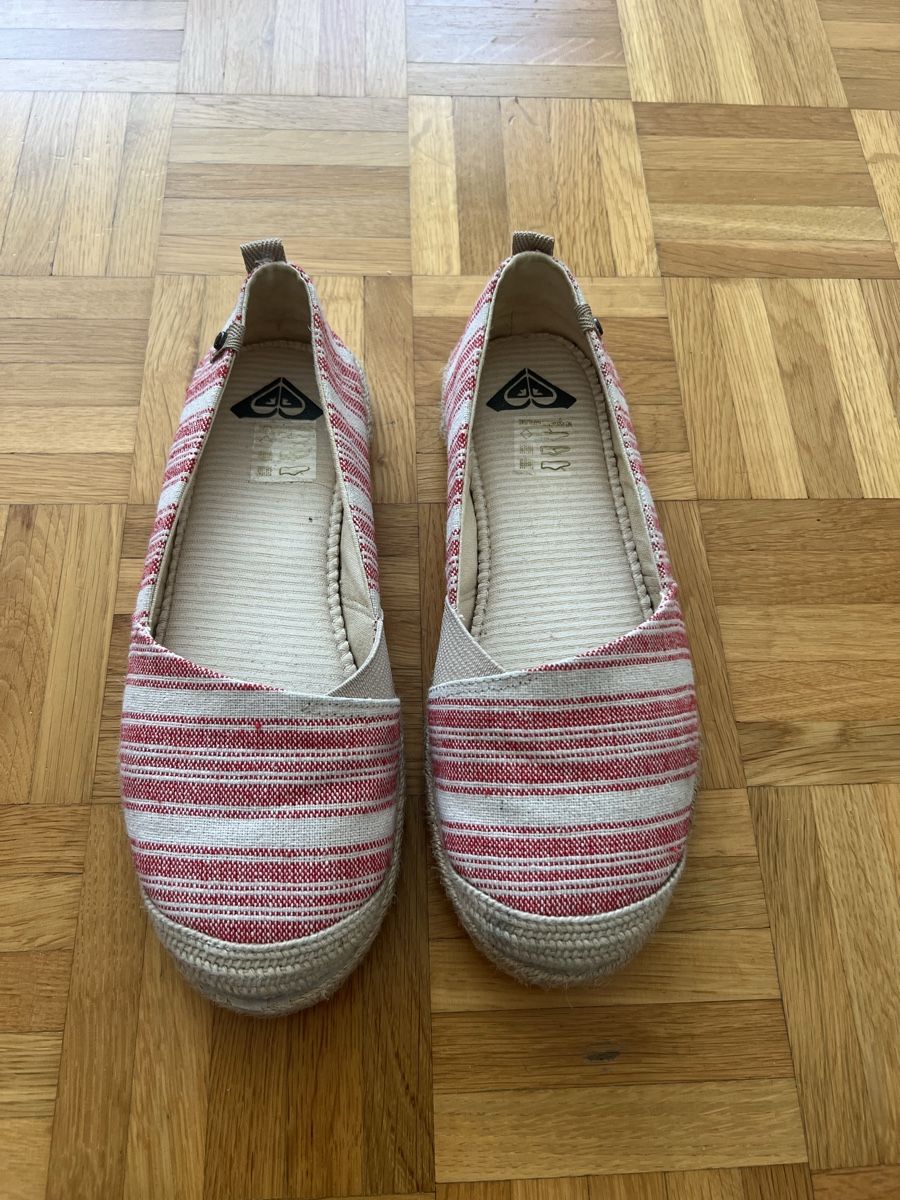 Scarpe da donna: Roxy Espadrilles, Streifen Rot/Weiss, Grösse 39 – Usato da Rüschlikon venduto da Picpara