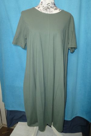 PETER HAHN GREEN COTTON GR 40 TASCHENKLEID HÄNGER NEU OLIV
