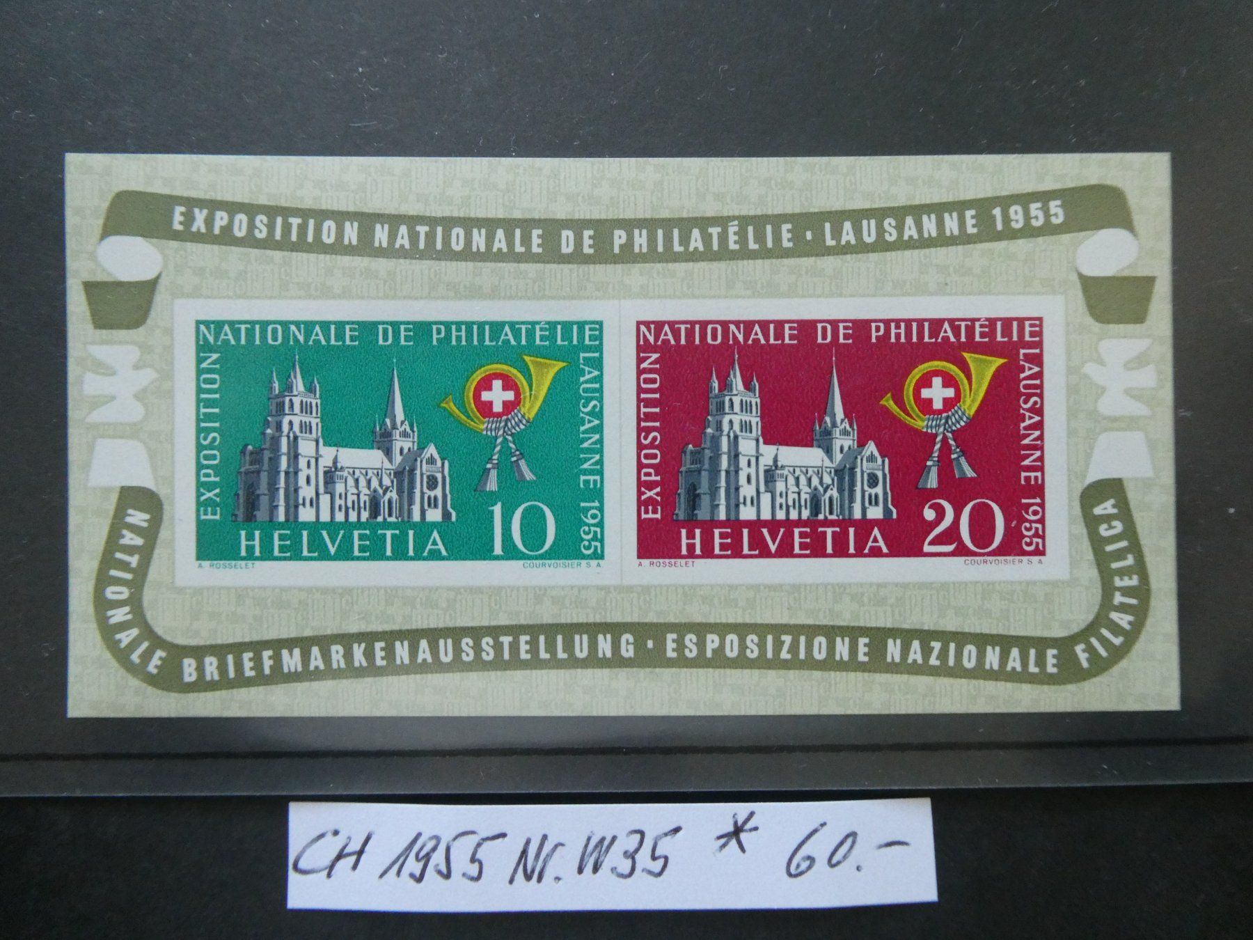 Tutti i francobolli: CH 1955 Nr. W35 ungestempelt – Usato da Lausen venduto da Herbamare01