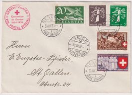 Flugpost - 1939-, ZÜRICH-ST.GALLEN+++, top Stempel+++