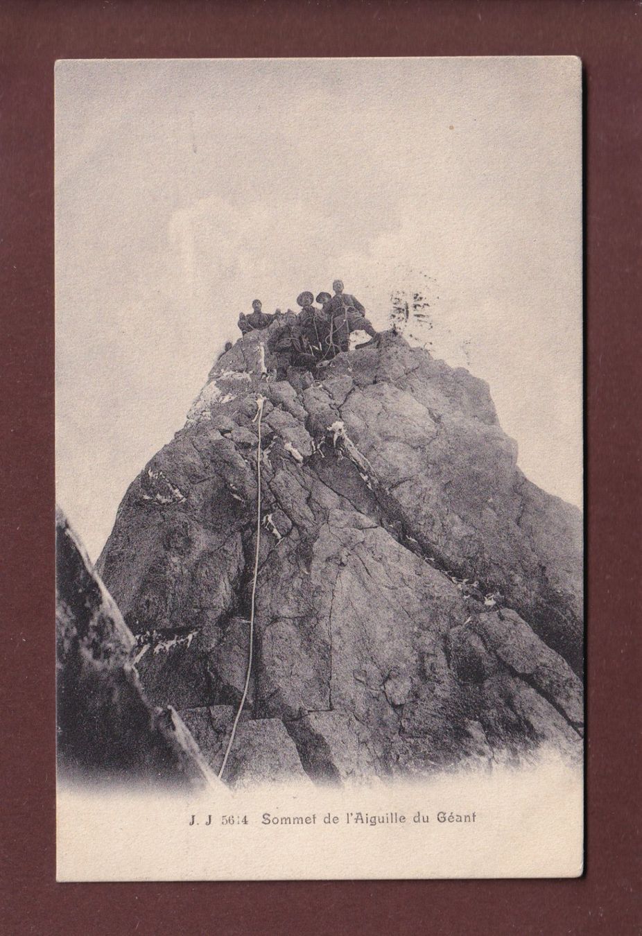 Cartoline postali: Sommet de l'AIGUILLE DU GEANT - 1906 – Usato da Pully venduto da nicecards
