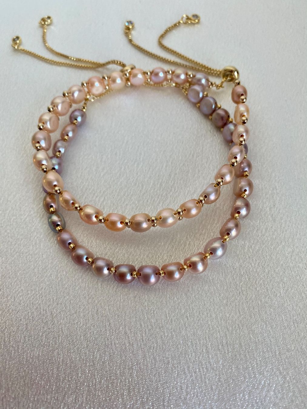 Bracciali & Braccialetti: Süsswasserperlen/Perlen Armbänder – Nuovo e nell'imballaggio originale da Sarnen venduto da Yingsperlen4 4