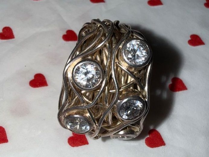 Anelli: Gigantischer Silber Ring  Silber Fingerring Silberschmuck – Usato da Goldach venduto da Messerguru 2