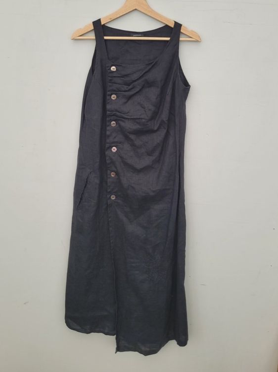 Robe Sans Manches Esprit En Lin Noir - Taille 40, Idéale Pour L'été, Occasion TB