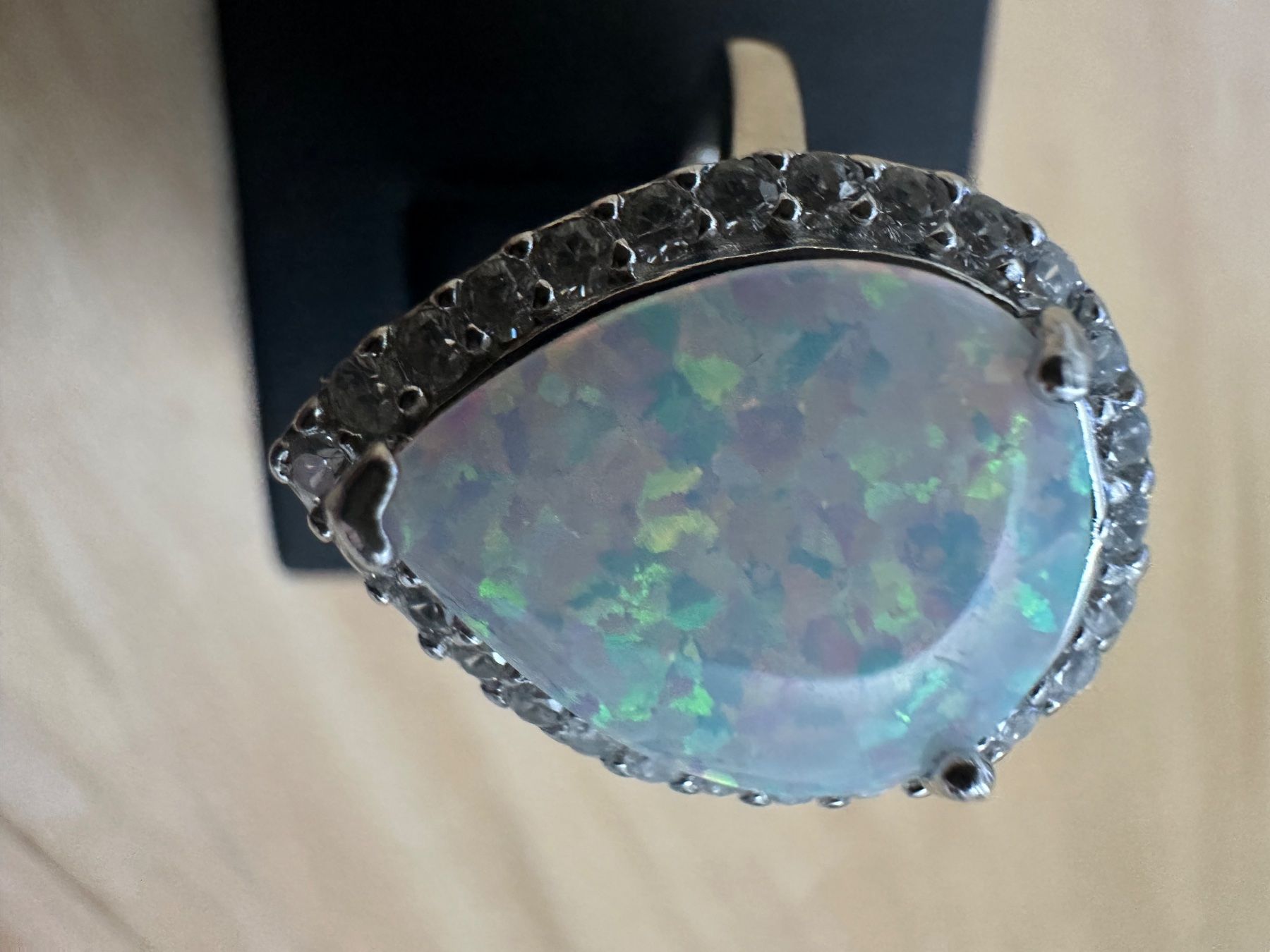 Anelli: Ring mit Opal Stein Silber,Grösse 55 – Nuovo e nell'imballaggio originale da Lenzburg venduto da BLNN 2