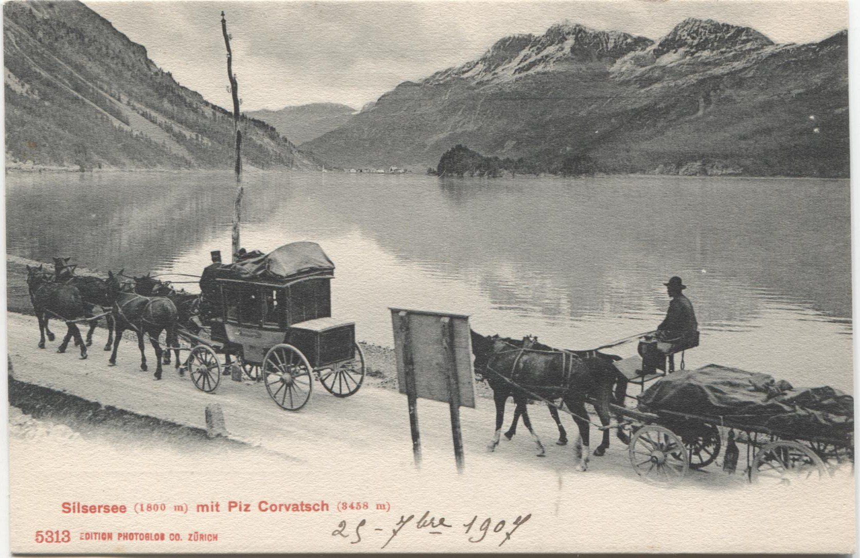 Cartes postales: POSTKUTSCHE 1910 Silsersee – D'occasion à Wil SG par Clanx