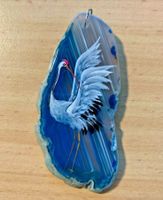 Anhänger aus Naturachat mit Vogelmotiv