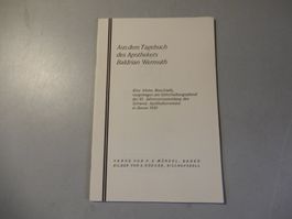 Aus dem Tagebuch des Apothekers Baldrian Wermuth 1930