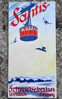 um 1950 Prospekt SÄNTIS Urnäsch Schwebebahn