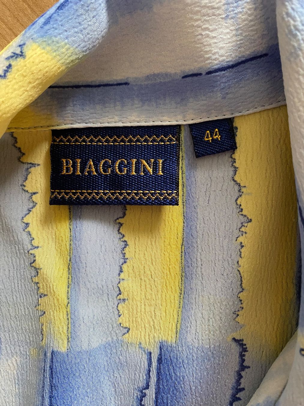 Camicette: Bluse gelb/blau - Grösse 44 – Usato da Galgenen venduto da bibibalu5 2
