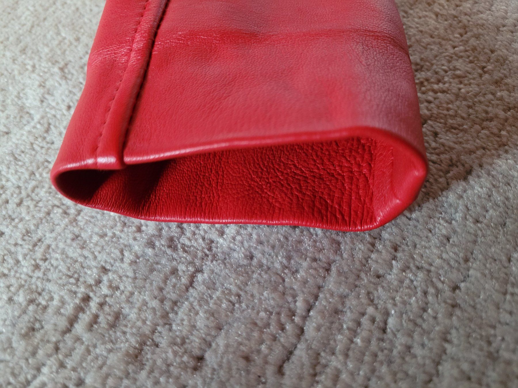 Maje Giacche: Rote Bikerjacke aus echtem Leder – Usato da Wilen b. Wollerau venduto da natank 3