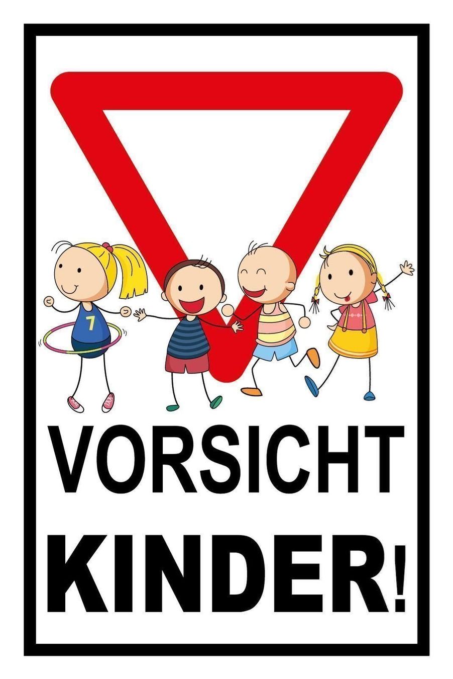 Schilder: Blechschild-VORSICHT KINDER! – Neu und originalverpackt aus Rupperswil von big-one-sale