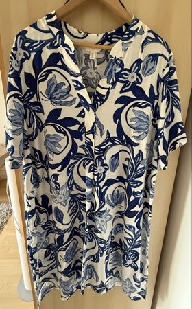 Sommerkleid Damen blauweiss Grösse L H&M