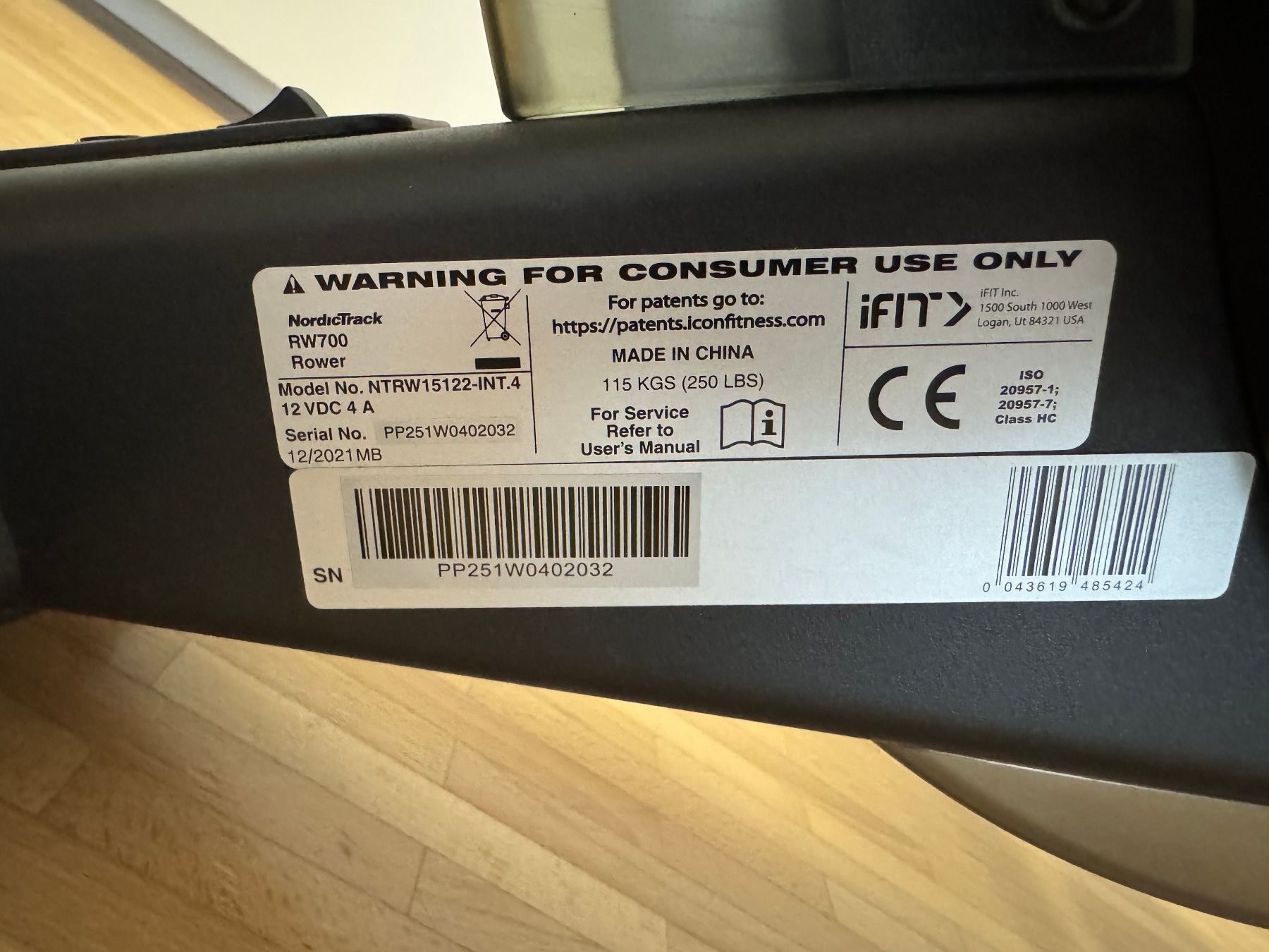 NordicTrack Hometrainer: NordicTrack RW 700 Rudergerät / Rower – Usato da Malans GR venduto da zomo1 2
