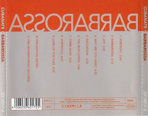 CDs: Cubanate – Barbarossa – D'occasion à St.Gallen par jalamusic 2