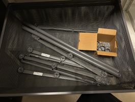 Ikea Komplement 4 Körbe & 2 Stangen, Breite 75 cm