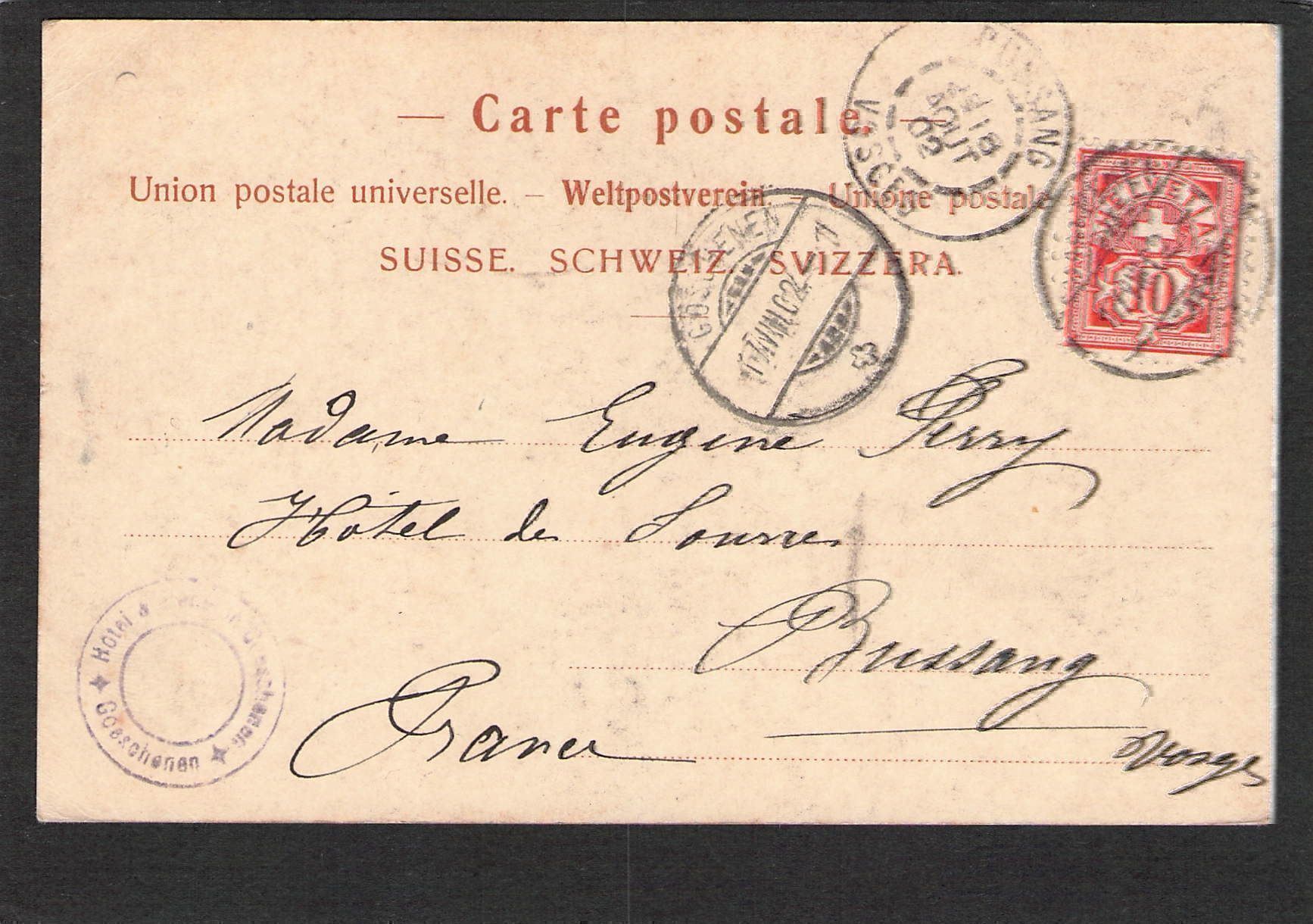 Cartoline postali: AK,UR Göschenen,Dammagletscher , 1902 – Usato da Reichenburg venduto da Pipo-67 1