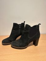 Damen -Stiefeletten Wildleder Schwarz, Grösse 42