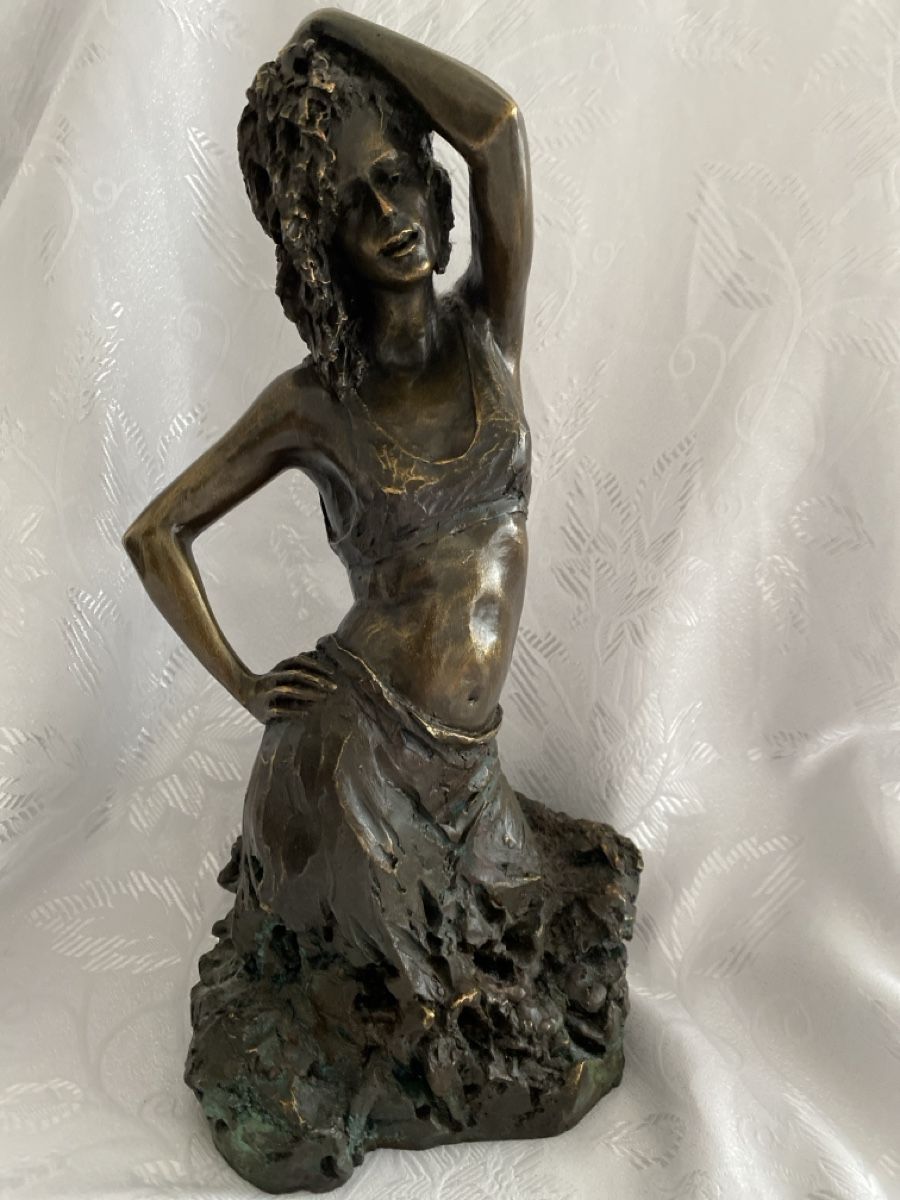 Statuette: Bronze Figur - Elegante Dame, Kunstobjekt, Deko, Top! – Usato da Dübendorf venduto da cchiarello