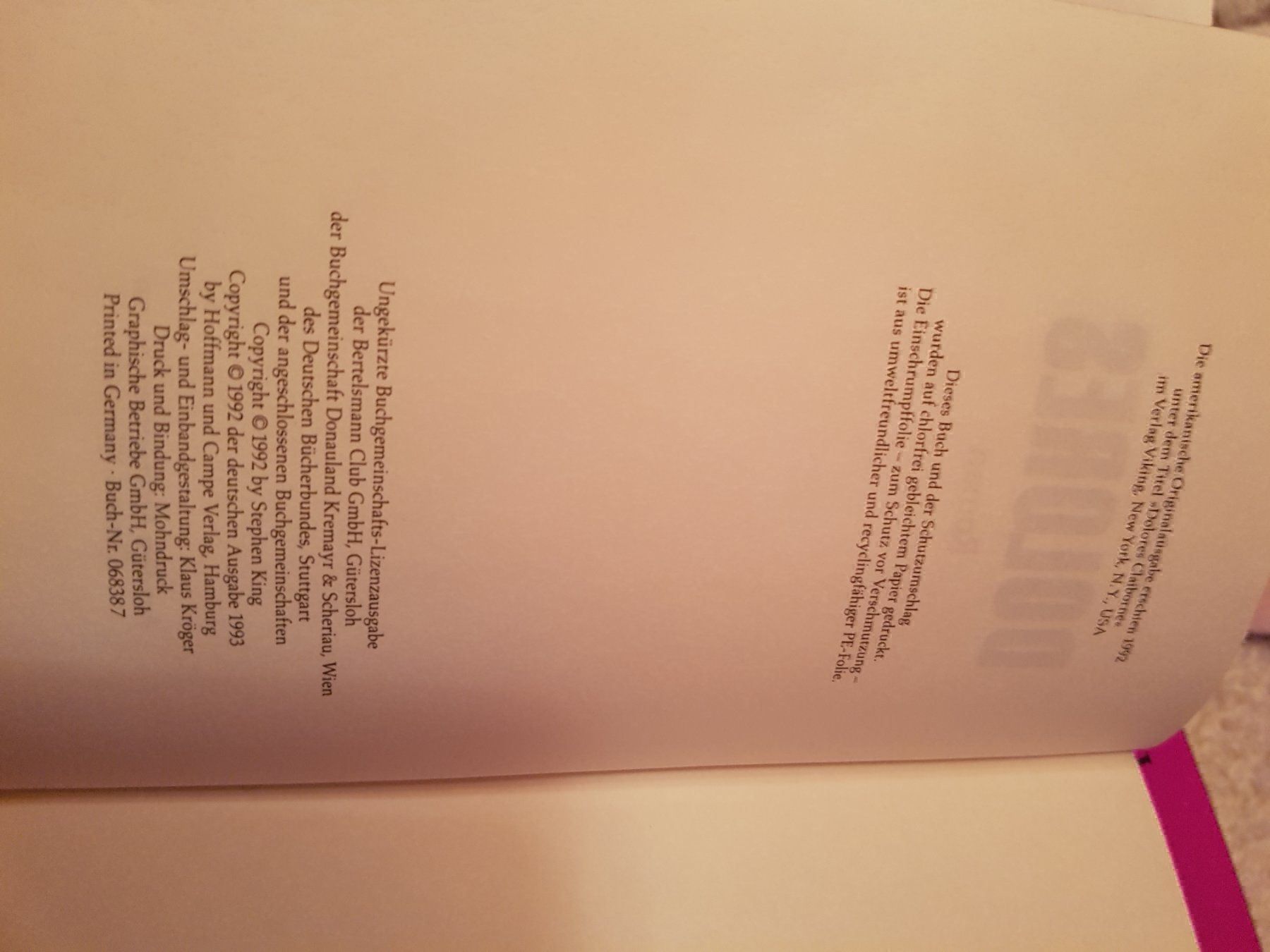 Libri: Stephen King Dolores k44 – Nuovo (secondo la descrizione) da Schwarzenburg venduto da Flamingo07 2