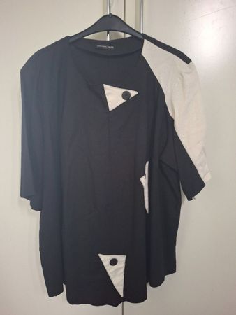 Jean Marc Philippe Shirt, Schwarz/Weiss, Grösse 46