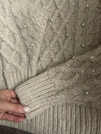 H&M Strickpullover XS mit Perlen