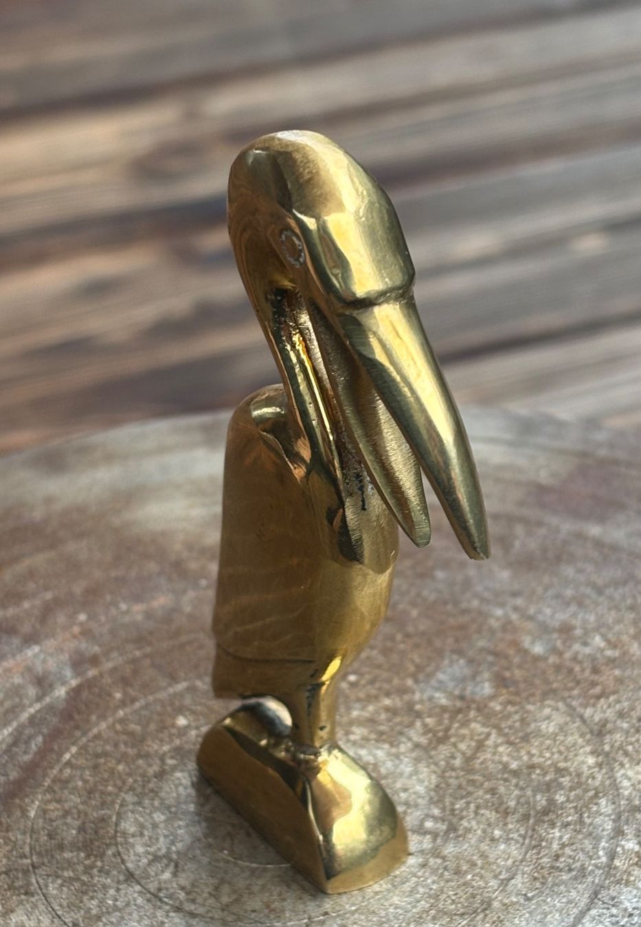 Statuette: Pelikan Messingguss poliert – Usato da Lüchingen venduto da Eeizo 1