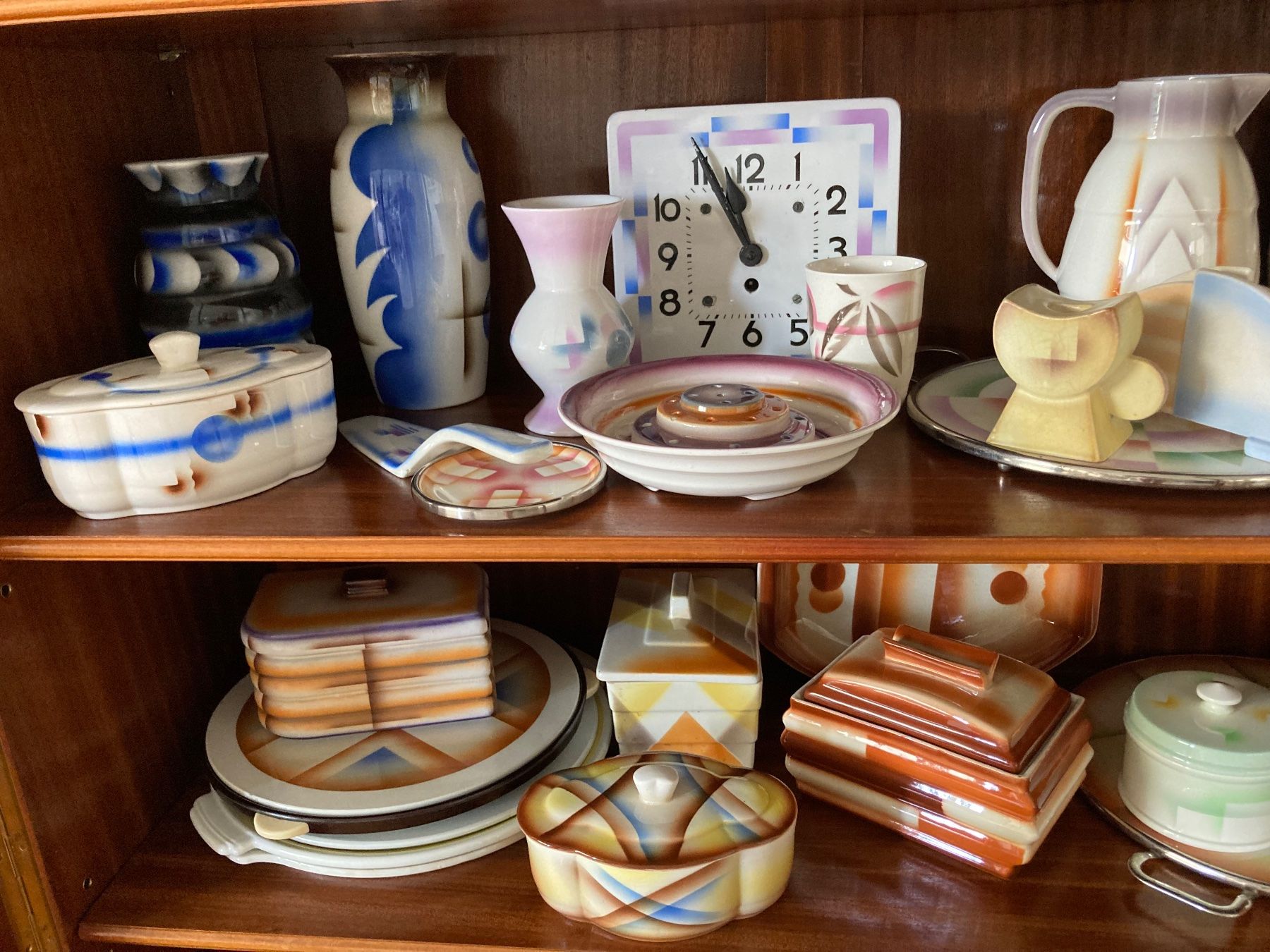 Set di piatti: Spritzdekor Sammlung – Usato da Derendingen venduto da ArtDeco61 5