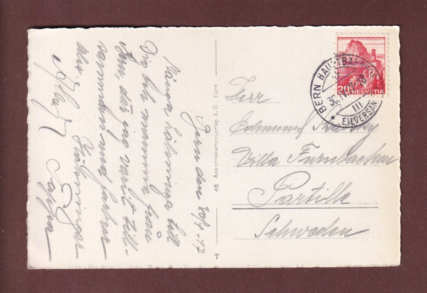 Cartes postales: BERN - Münster - 1947 – D'occasion à Pully par nicecards-shop 1