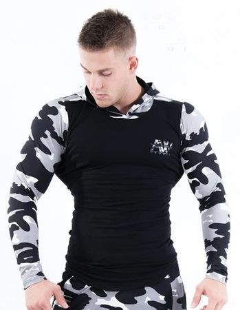 NEBBIA Herren Gym Pullover Asthetic Warrior Camouflage M NEU