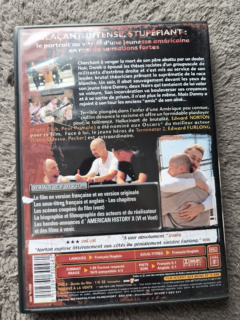 Tutti i DVDs: American History X - DVD culte – Usato da La Joux FR venduto da car_ck96 2