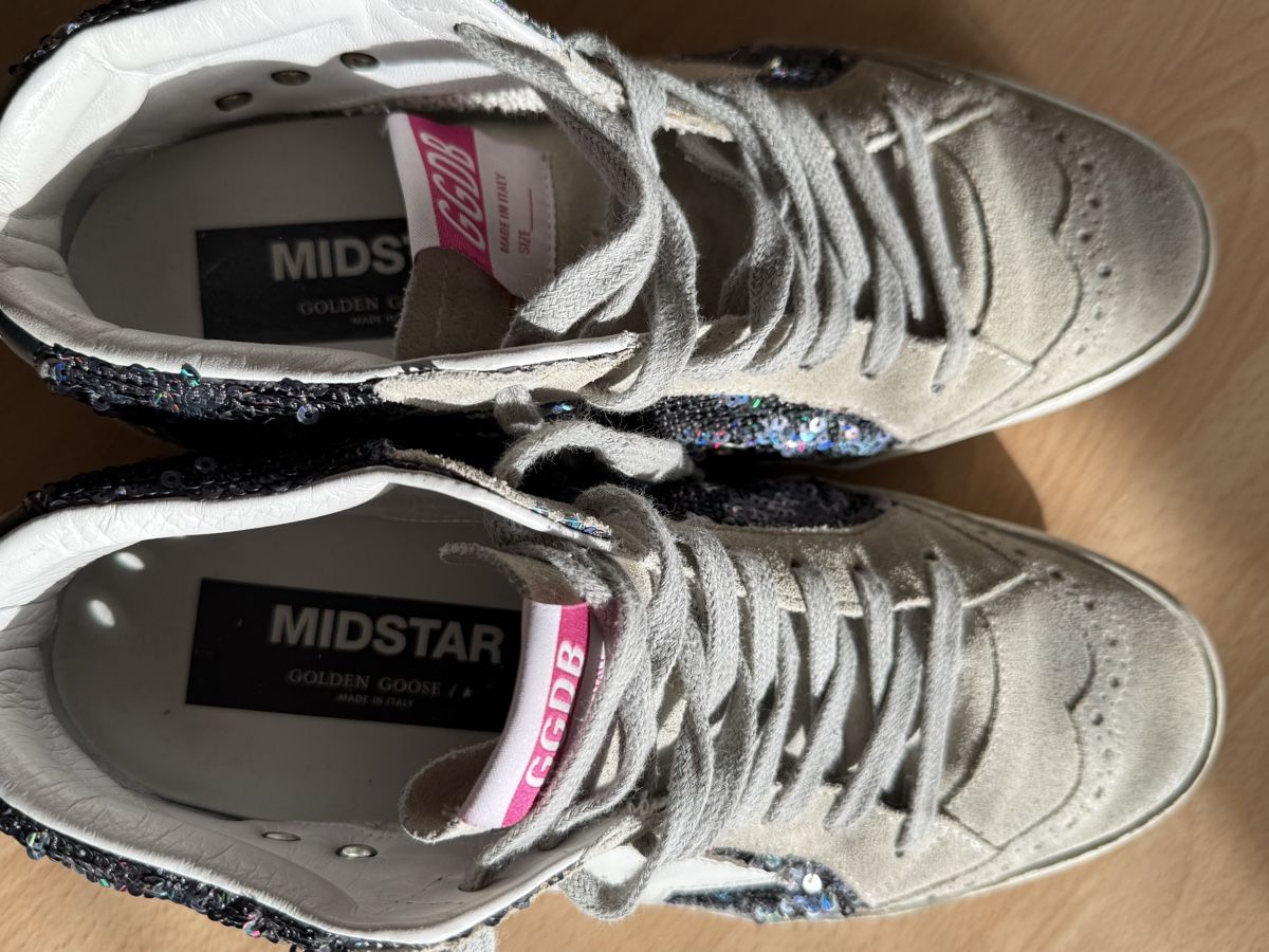 Damenschuhe: Golden Goose Mid Star Sneaker Gr.38 Glitzer – Gebraucht aus Basel von Pimpa 1