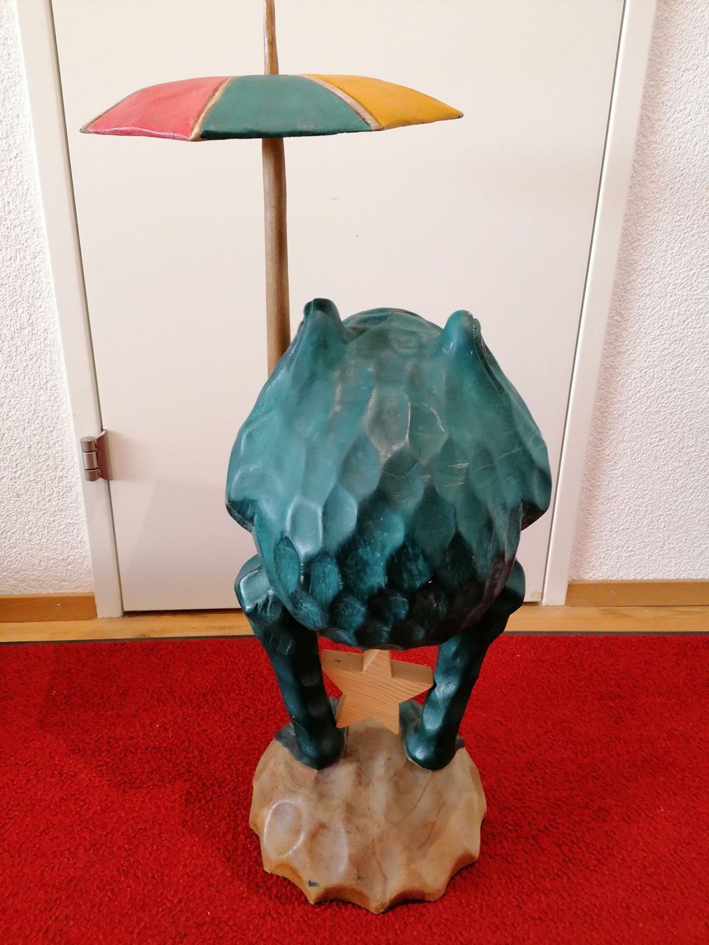 Holzschnitte: Frosch mit Schirm aus Holz geschnitzt – Gebraucht aus Muri AG von goodmood17 5