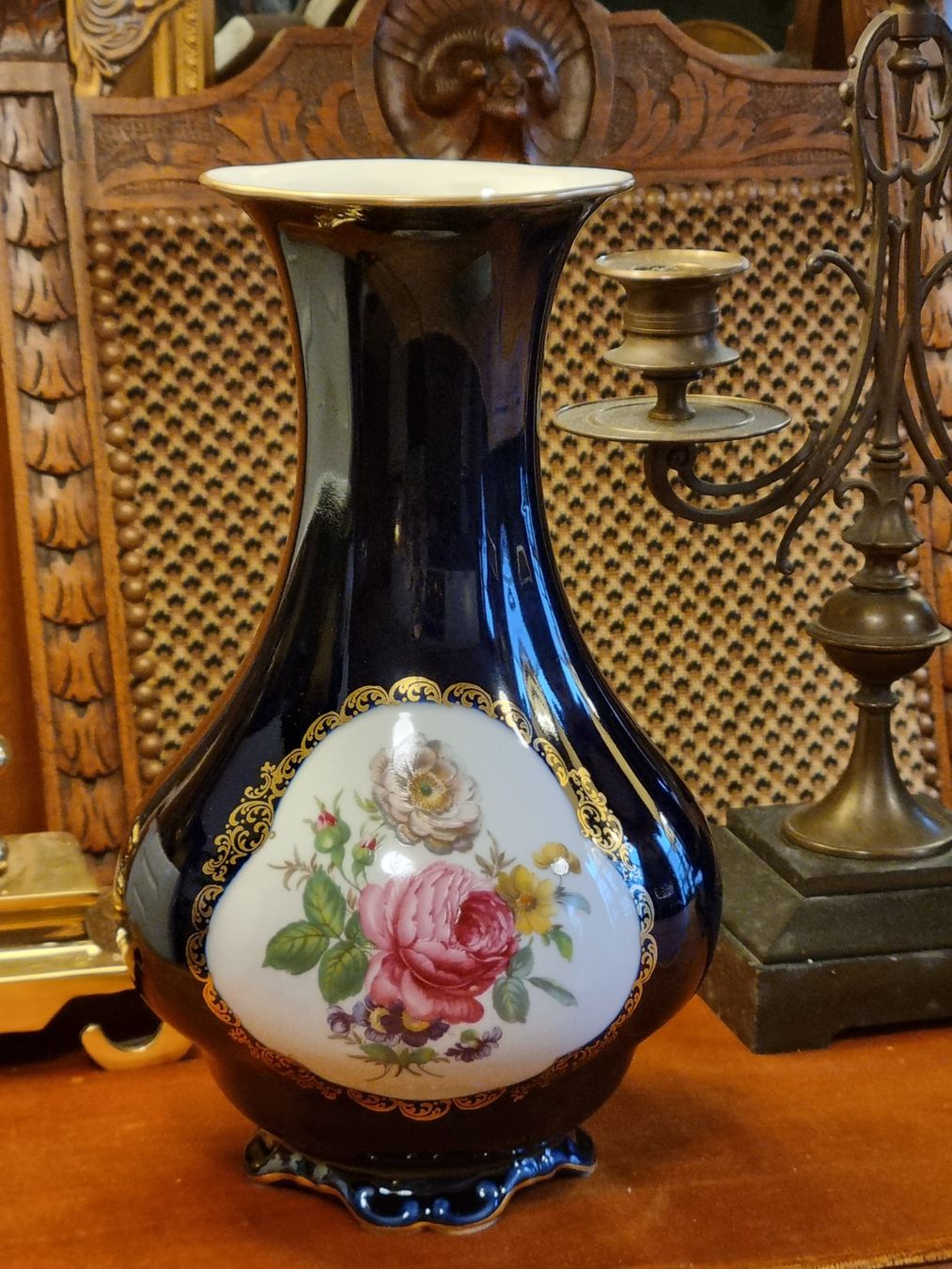 Lindner Vasi & Recipienti: Große Lindner Bavaria Echt Cobalt Vase mit Gold – Usato da Scharnachtal venduto da devin03 2