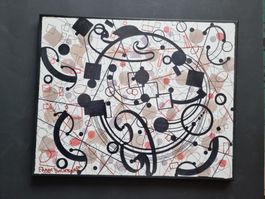 EDGAR BALTENSPERGER ORIGINAL ACRYL SIGNIERT AUF KEILRAHMEN
